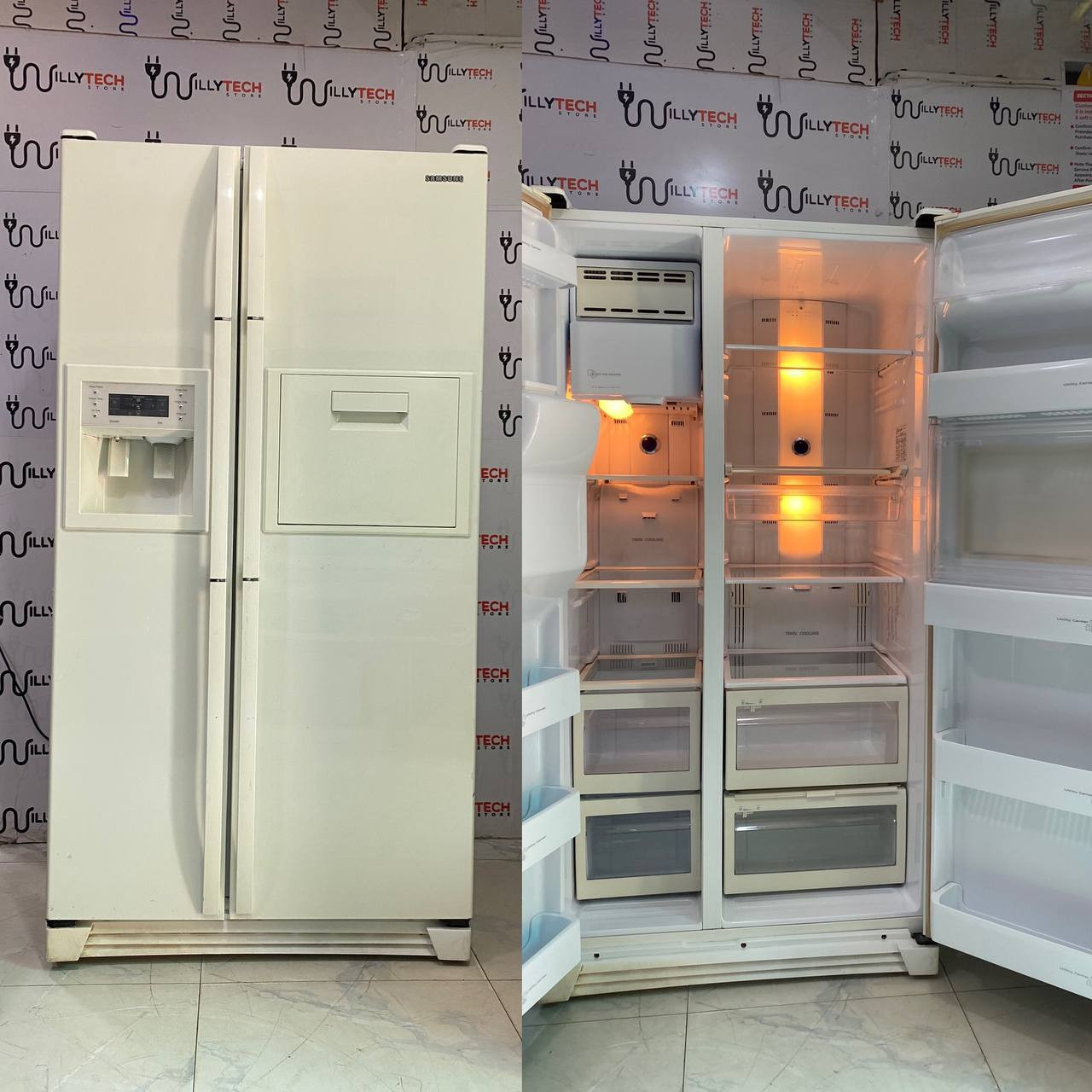 Samsung Inverter 650L Side By Side Double Door Refrigerator + Cold Water Dispenser & Ice Maker