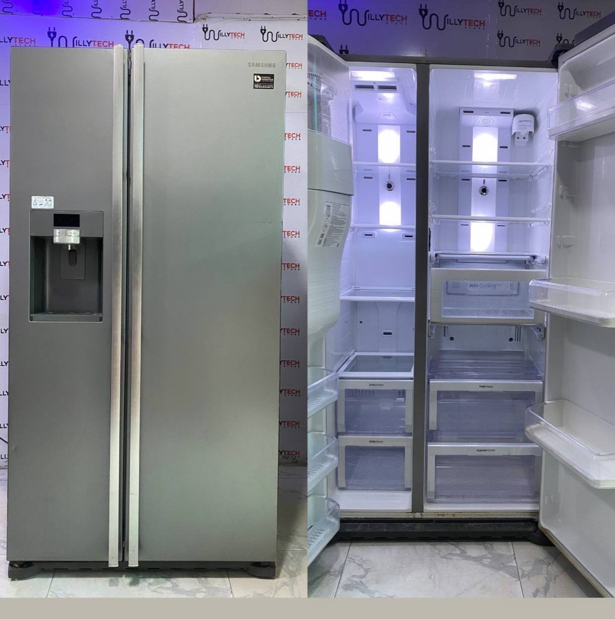 Samsung inverter 600l Side By Side Double Door Refrigerator + Water Dispenser & Ice Maker